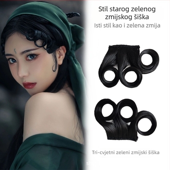 Perika s kosim pramenima, ručno pletena, univerzalna prilagodba