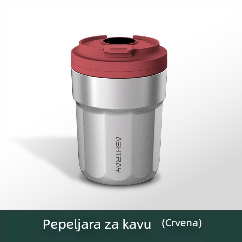 Popolnjak za auto s poklopcem, ABS materijal, univerzalni model, graviranje, automatsko gašenje dima