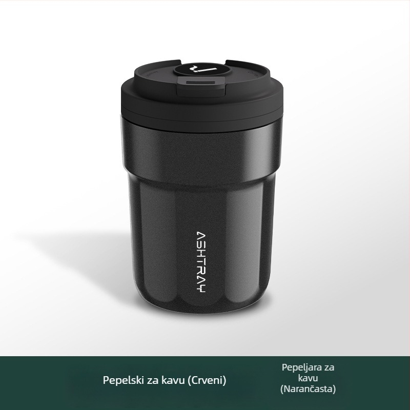 Popolnjak za auto s poklopcem, ABS materijal, univerzalni model, graviranje, automatsko gašenje dima