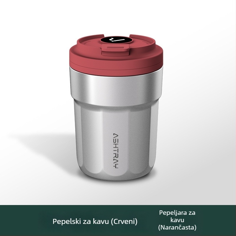 Popolnjak za auto s poklopcem, ABS materijal, univerzalni model, graviranje, automatsko gašenje dima