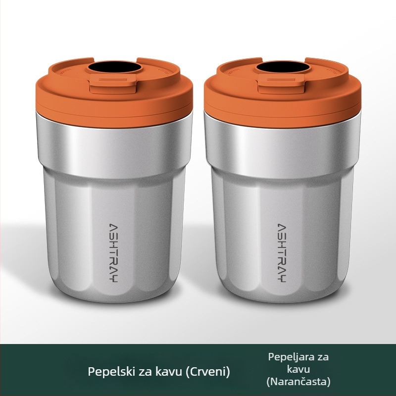 Popolnjak za auto s poklopcem, ABS materijal, univerzalni model, graviranje, automatsko gašenje dima