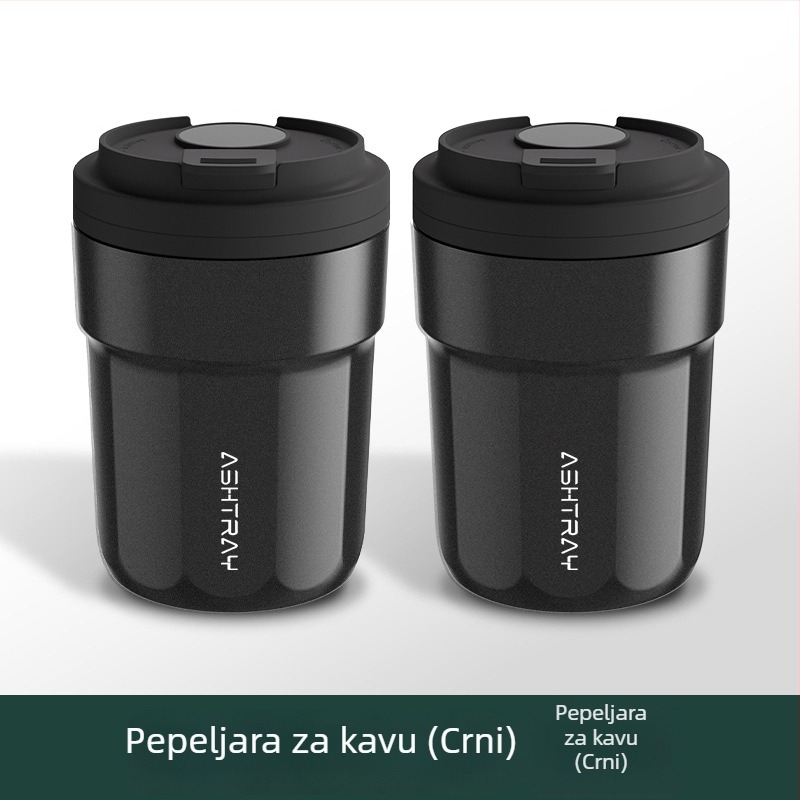 Popolnjak za auto s poklopcem, ABS materijal, univerzalni model, graviranje, automatsko gašenje dima