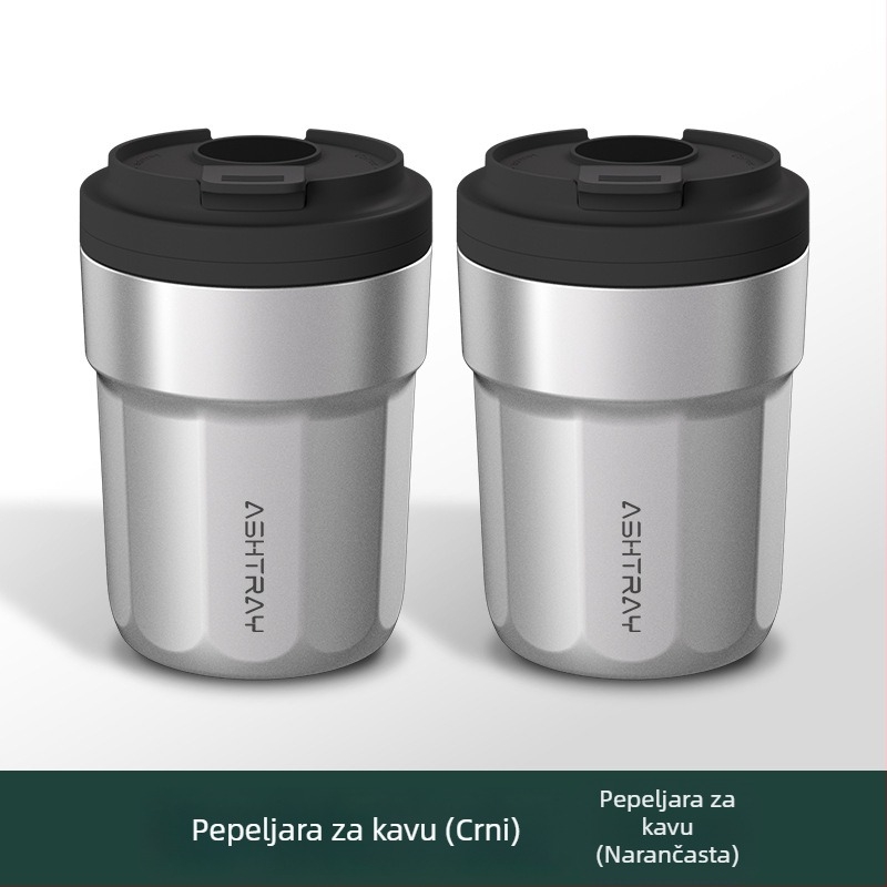 Popolnjak za auto s poklopcem, ABS materijal, univerzalni model, graviranje, automatsko gašenje dima