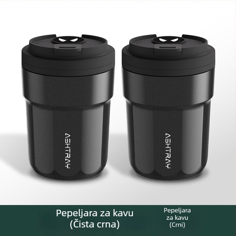 Popolnjak za auto s poklopcem, ABS materijal, univerzalni model, graviranje, automatsko gašenje dima