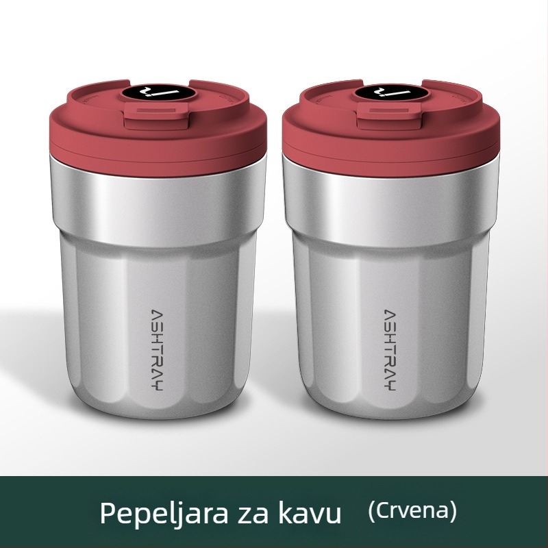 Popolnjak za auto s poklopcem, ABS materijal, univerzalni model, graviranje, automatsko gašenje dima