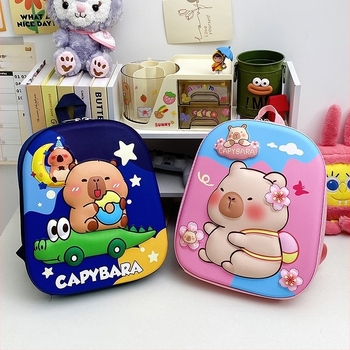 Capybara dječji ruksak s karikaturom – EVA, izuzetno lagan, prozračan, unisex, naramenice s zračnim jastučićem