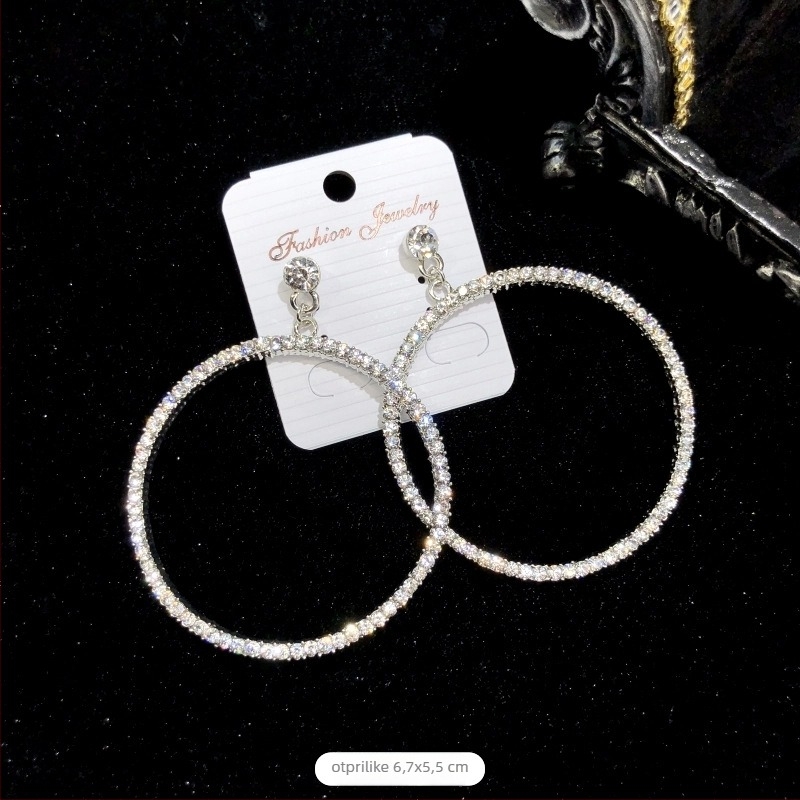 Naušnice s kristalima i resicama, elektroplastiiranje, čelični ušni štift, Luoxiang, modni stil