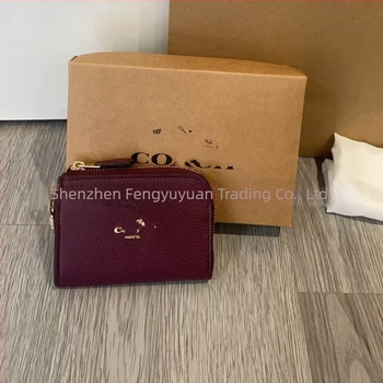 Damski držač za kartice od prave kože, 1 preklop, koža split, podstava od poliestera, proljeće 2023