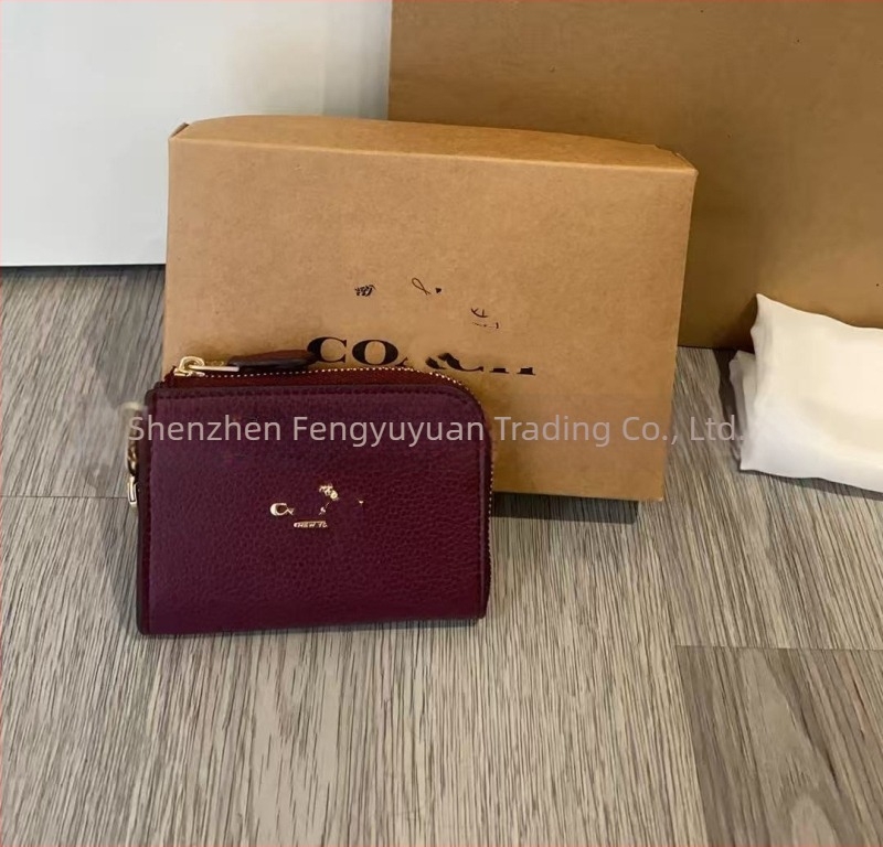 Damski držač za kartice od prave kože, 1 preklop, koža split, podstava od poliestera, proljeće 2023