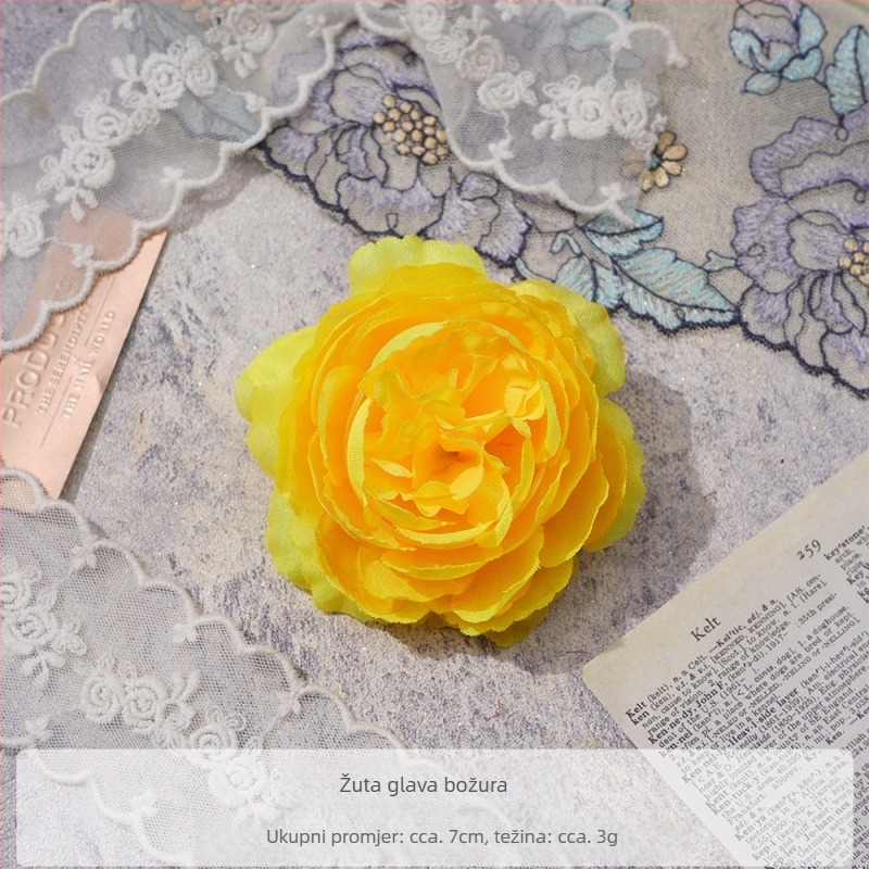 DIY dodatak za kosu s pivonskim satenim cvijetom – spaga za kosu, rekvizit za fotografiranje, namjena: fotografije i kućni styling, Yixuan, model 18904525367