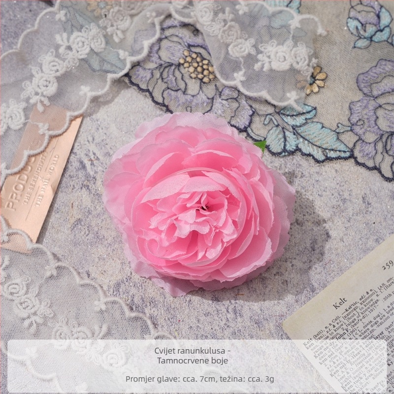 DIY dodatak za kosu s pivonskim satenim cvijetom – spaga za kosu, rekvizit za fotografiranje, namjena: fotografije i kućni styling, Yixuan, model 18904525367