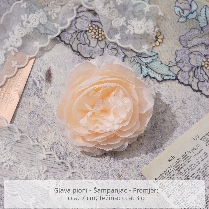 DIY dodatak za kosu s pivonskim satenim cvijetom – spaga za kosu, rekvizit za fotografiranje, namjena: fotografije i kućni styling, Yixuan, model 18904525367