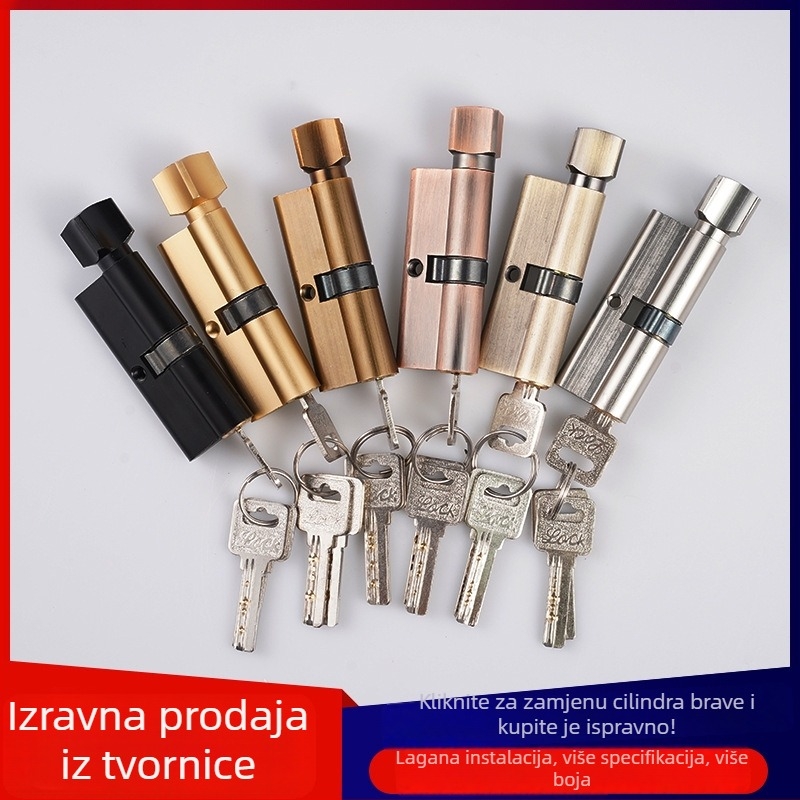 Brava za vrata spavaće sobe, unutarnja vrata, univerzalna, aluminijska legura, model SX-001, stil modernog minimalizma