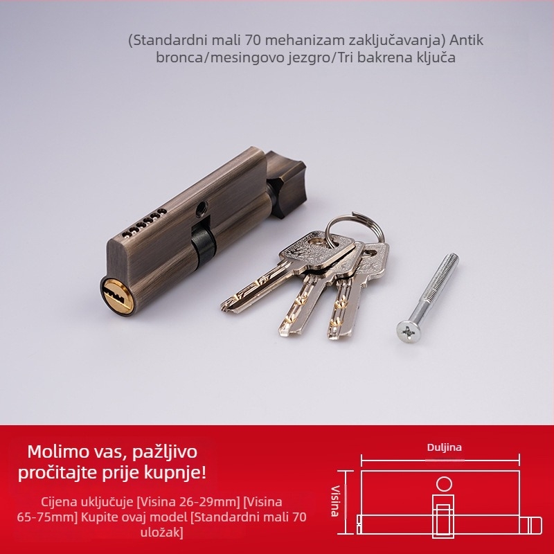 Brava za vrata spavaće sobe, unutarnja vrata, univerzalna, aluminijska legura, model SX-001, stil modernog minimalizma