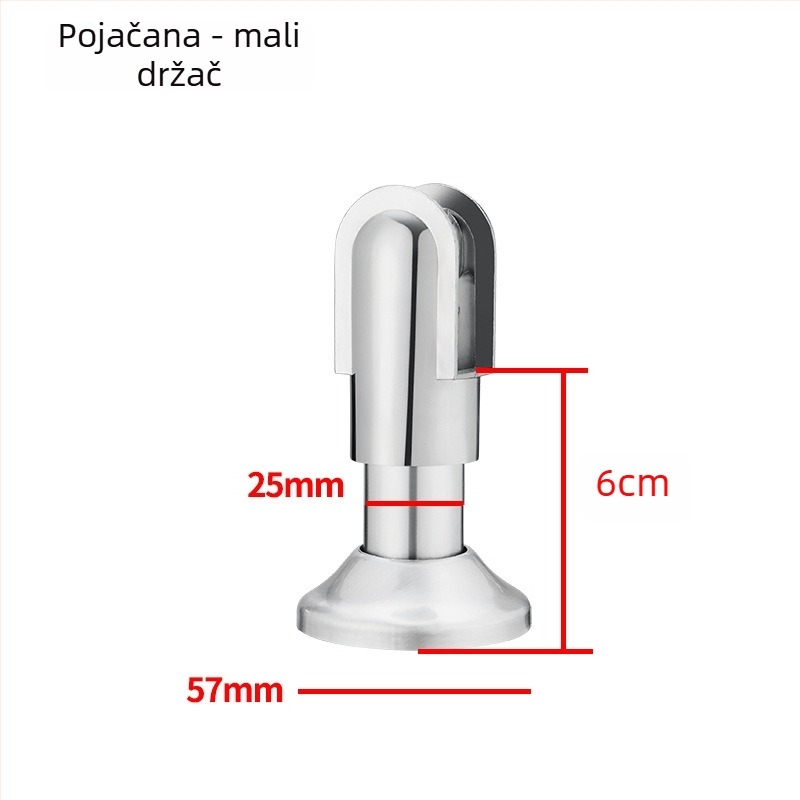 Nerđajući čelični nogari za pregrade javnih WC-a, podesiva baza, dvodijelni set, završna površina žičane teksture