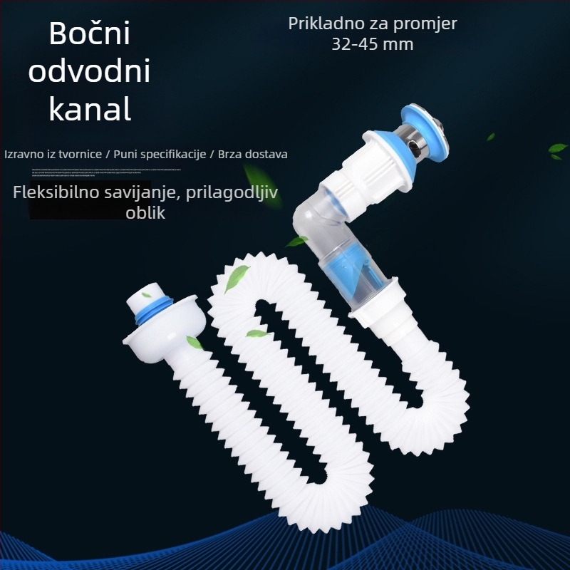 Odvod cijevi za umivaonik – protiv mirisa, nehrđajući čelik, model Sink Drain Pipe, Šifra proizvoda F77H55MMSTT7JT