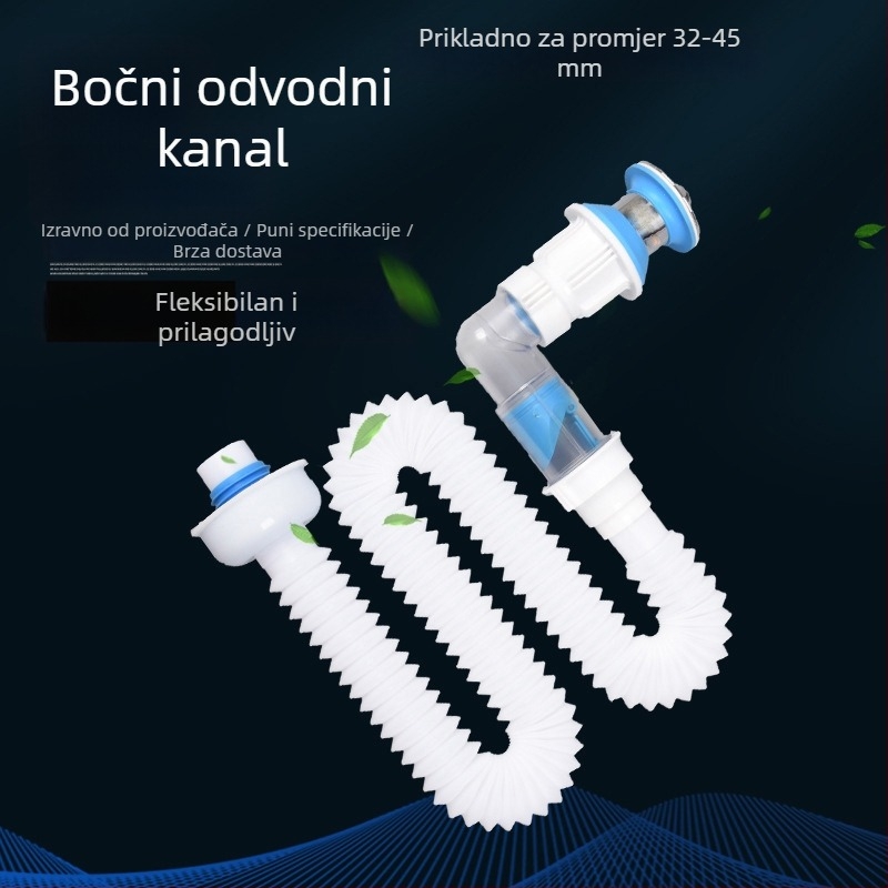 Odvod cijevi za umivaonik – protiv mirisa, nehrđajući čelik, model Sink Drain Pipe, Šifra proizvoda F77H55MMSTT7JT