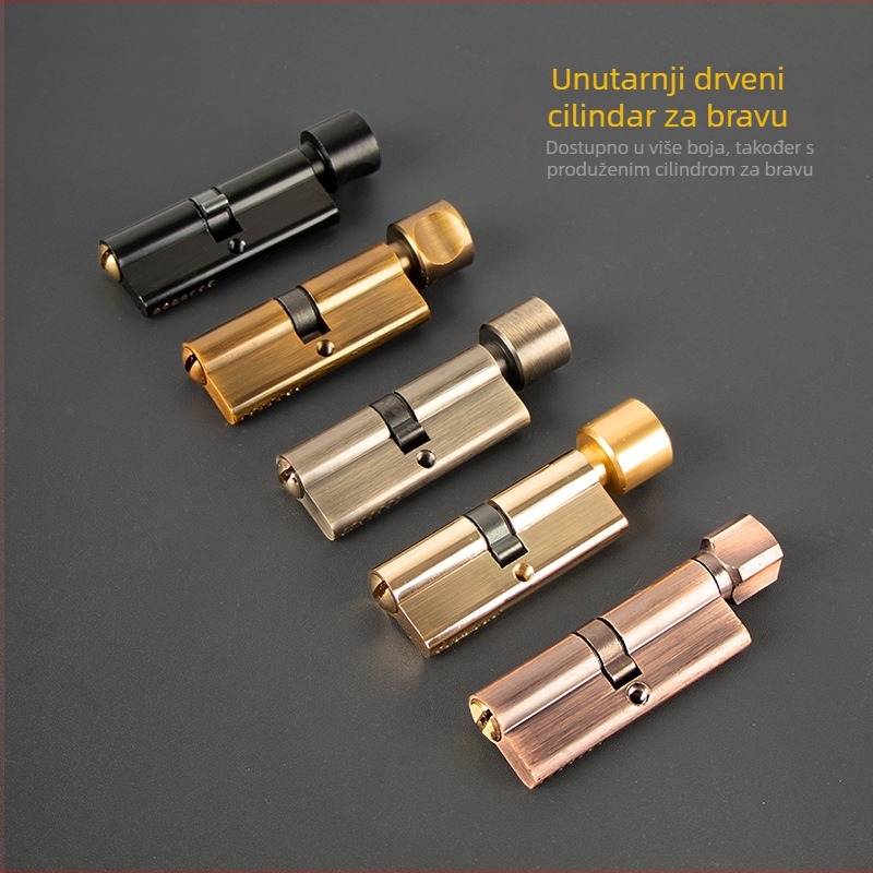 Cilindar brave za drvena vrata (Materijal: aluminijska legura, cinkova legura, mosadz; Težina: 0,3 kg; Stil: moderan i jednostavan)