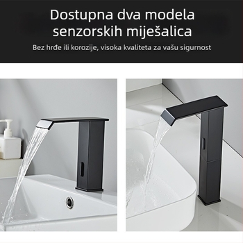 Indukcijska slavina za umivaonik, model 8835, montaža na jedan otvor, cijeli bakreni tijelo ventila, induktivno otvaranje