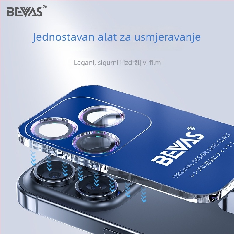 BEVAS Corning Lens Film za iPhone 17 Pro – Kaljeno staklo zaštita objektiva kamere, HD, Otisci prstiju otporan, Pad-otporan, 38100410753