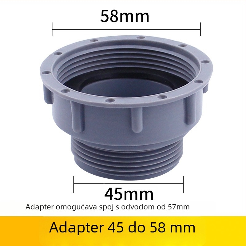 Proširenje odvoda kuhinjskog sudopera — 45 sučelje, odvodna cijev i pribor