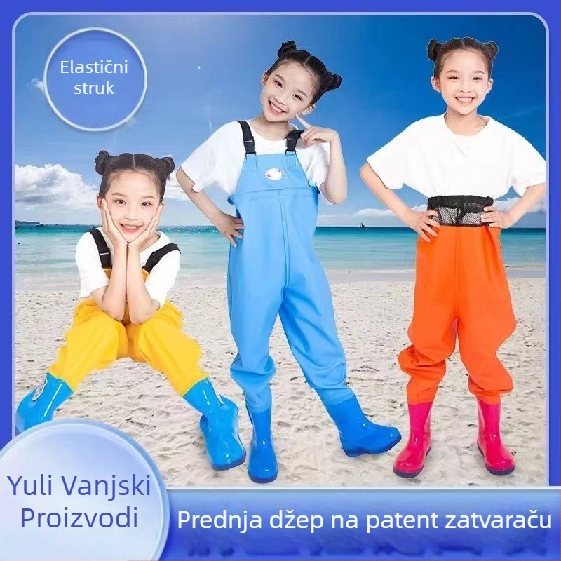 Dječji jednodjelni vodootporni kombinezon od PVC-a, brzo se suši, za sve sezone, unisex, za ribolov, plivanje i hodanje po plitkom.
