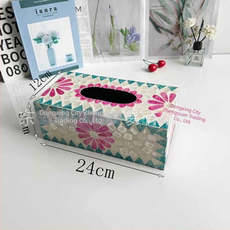 Shell inspirirana kutija za maramice za stolnu upotrebu — moderni minimalistički dizajn, zamjenjive papirnate maramice, model 985