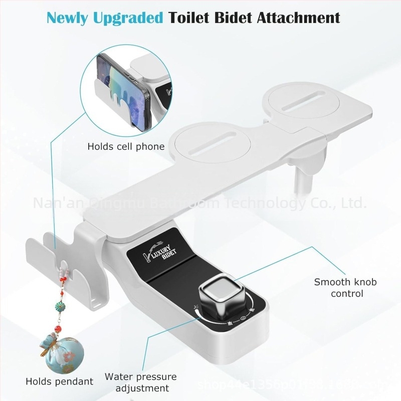 Toaletni bidet sprej glava s mogućnošću podešavanja temperature i tlaka vode, ABS materijal, CUPC certifikat, samočišćujuća mlaznica, razmak otvora 136–200 mm