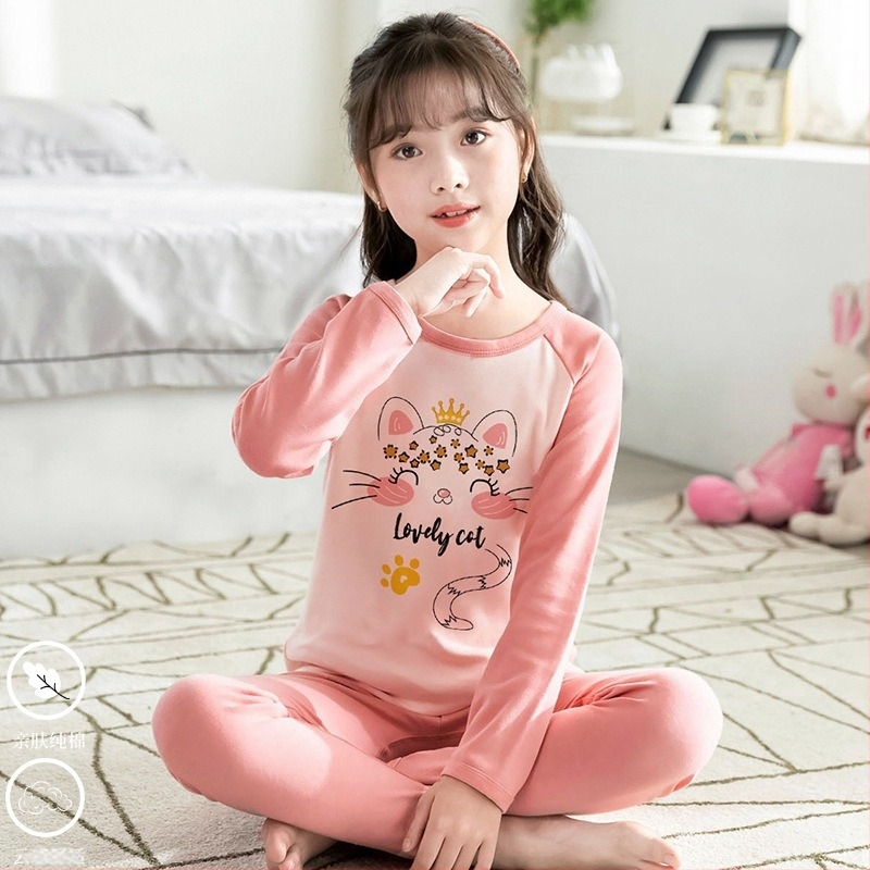 Termalni set donjeg rublja za djevojčice, 100% pamuk, proljeće–jesen–zima, održava toplinu, za djecu od 8+ godina (visina iznad 140 cm)