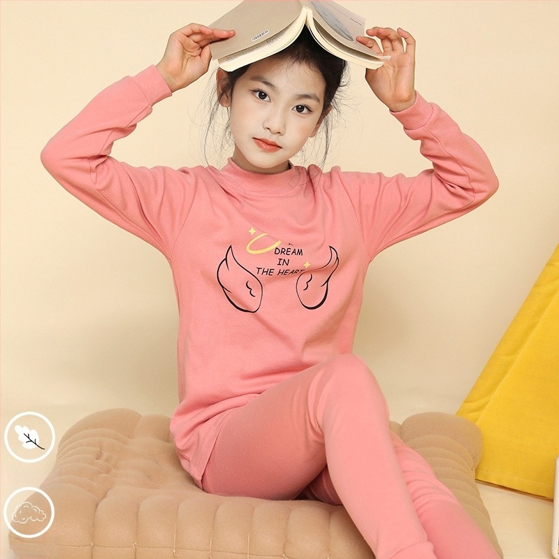 Termalni set donjeg rublja za djevojčice, 100% pamuk, proljeće–jesen–zima, održava toplinu, za djecu od 8+ godina (visina iznad 140 cm)