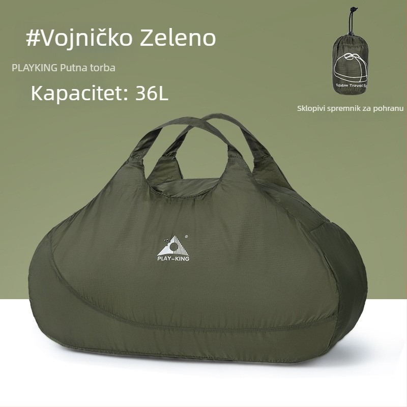 Unisex ultra lagana sklopiva putna duffel torba, 36–55L, poliester