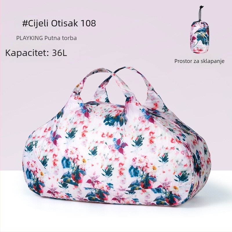 Unisex ultra lagana sklopiva putna duffel torba, 36–55L, poliester