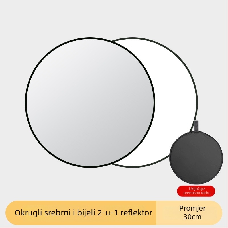 Pet u jednom fotografski reflektor, sklopiv i prenosiv za osvjetljenje portreta na otvorenom