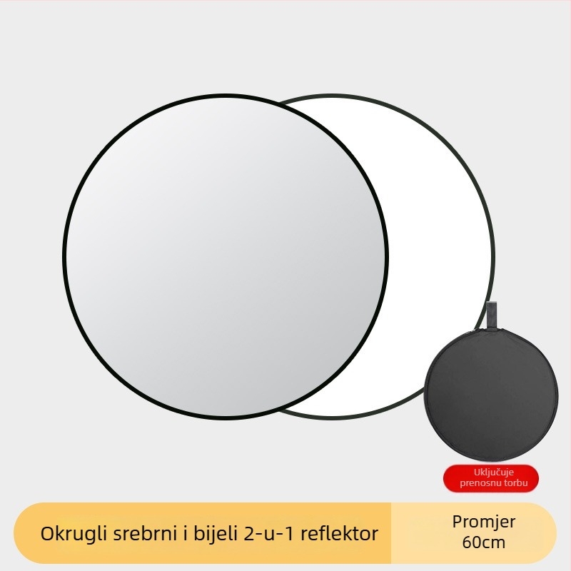 Pet u jednom fotografski reflektor, sklopiv i prenosiv za osvjetljenje portreta na otvorenom