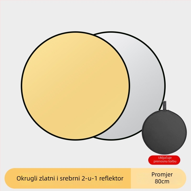 Pet u jednom fotografski reflektor, sklopiv i prenosiv za osvjetljenje portreta na otvorenom