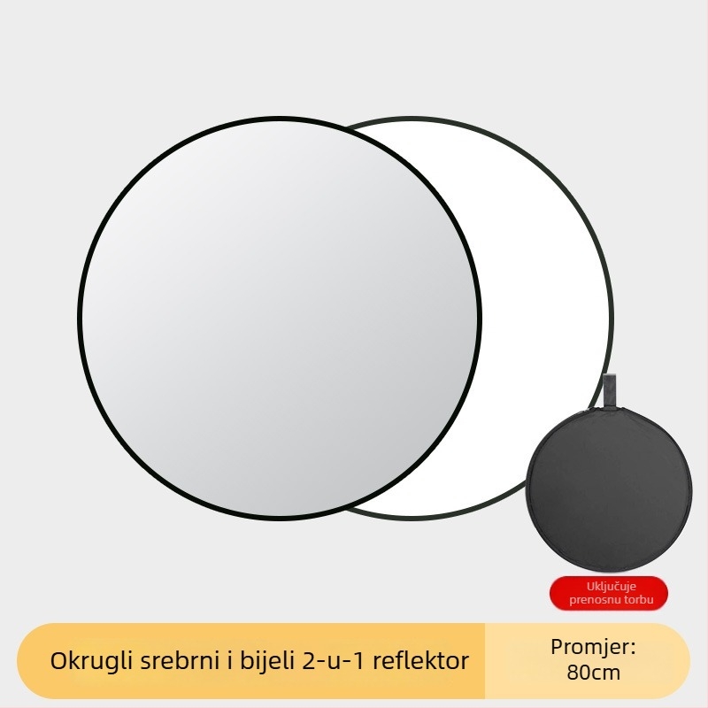 Pet u jednom fotografski reflektor, sklopiv i prenosiv za osvjetljenje portreta na otvorenom