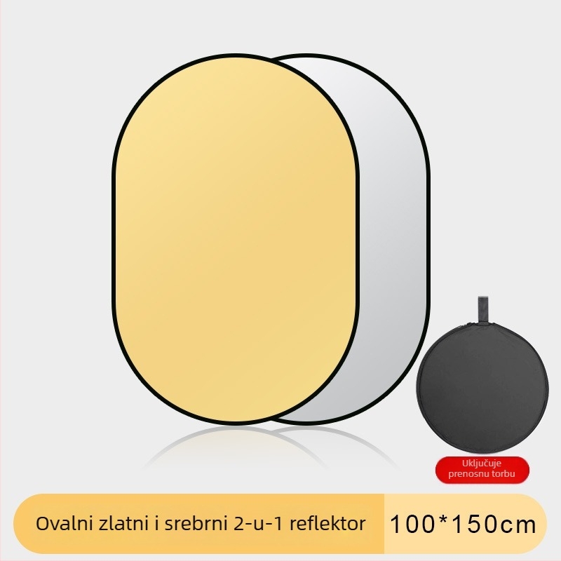 Pet u jednom fotografski reflektor, sklopiv i prenosiv za osvjetljenje portreta na otvorenom