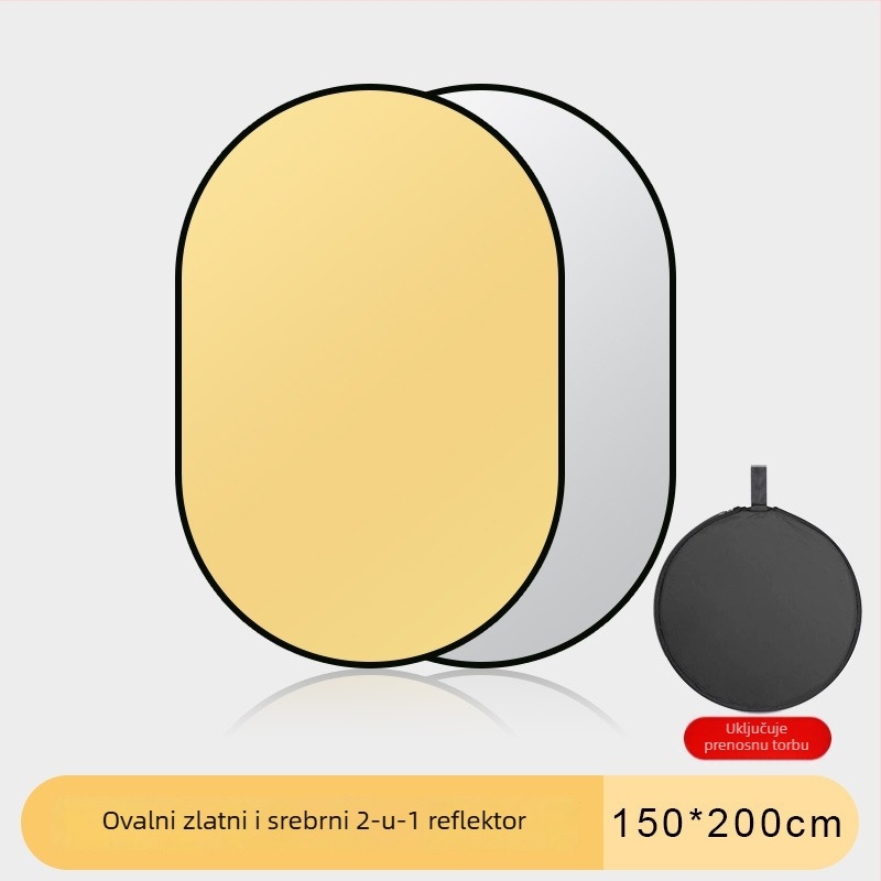 Pet u jednom fotografski reflektor, sklopiv i prenosiv za osvjetljenje portreta na otvorenom