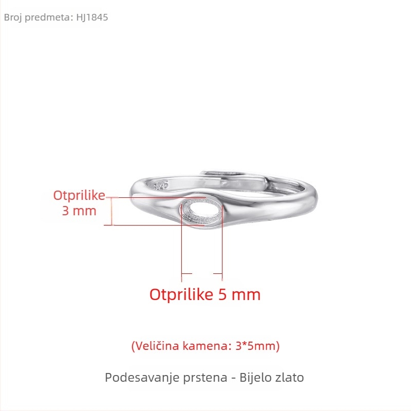 Baza prstena od bakra s prilagodljivim otvorom, ovalni oblik, unisex originalni dizajn, elektroplatirani završni sloj