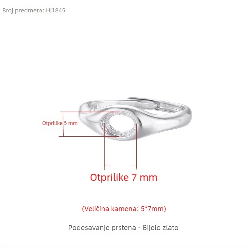 Baza prstena od bakra s prilagodljivim otvorom, ovalni oblik, unisex originalni dizajn, elektroplatirani završni sloj