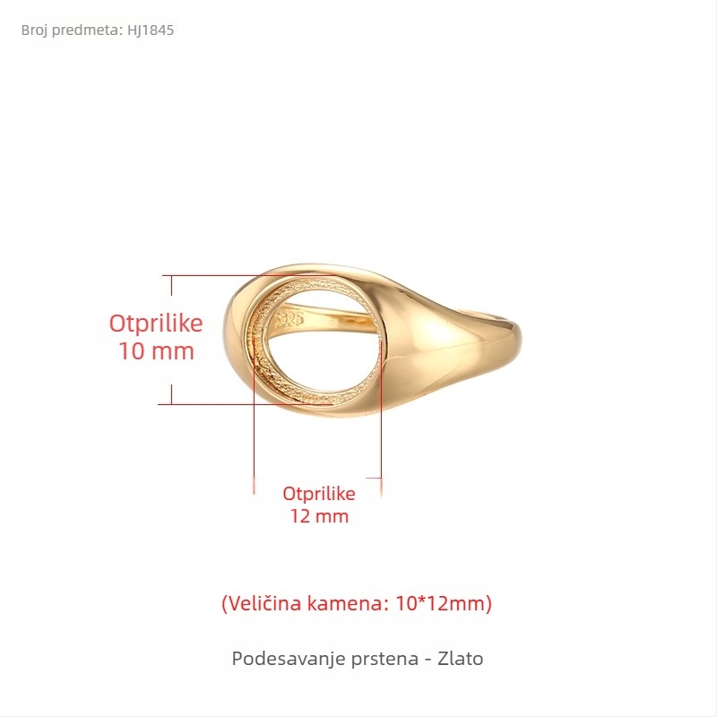 Baza prstena od bakra s prilagodljivim otvorom, ovalni oblik, unisex originalni dizajn, elektroplatirani završni sloj