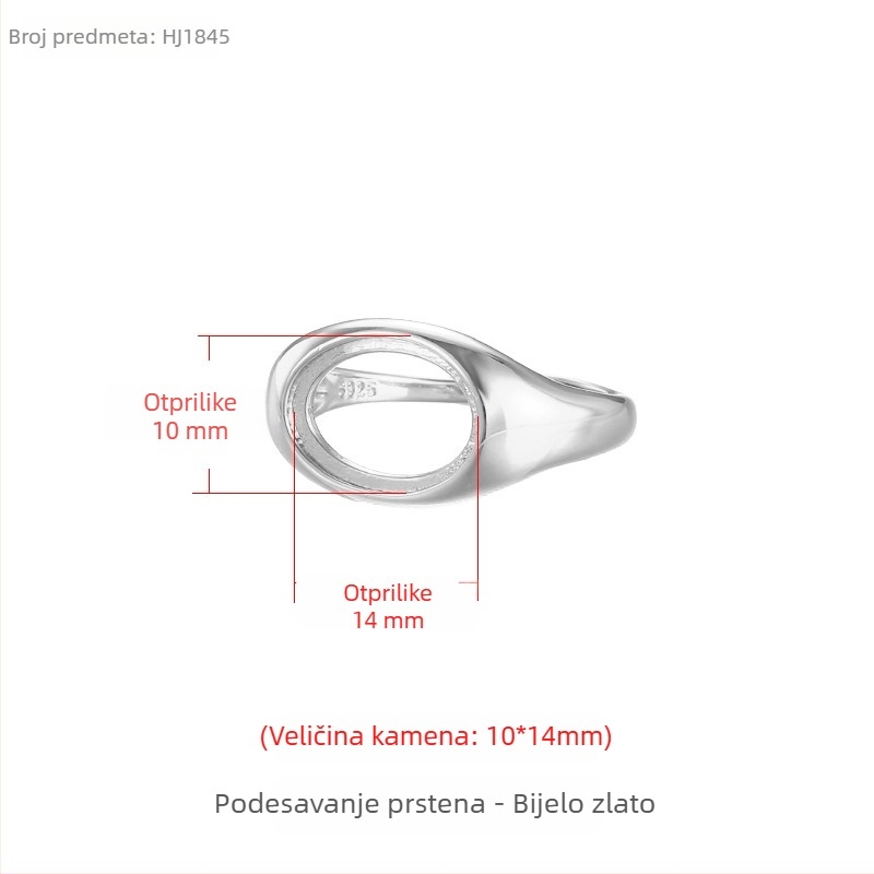 Baza prstena od bakra s prilagodljivim otvorom, ovalni oblik, unisex originalni dizajn, elektroplatirani završni sloj