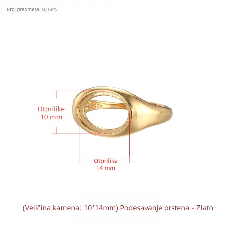 Baza prstena od bakra s prilagodljivim otvorom, ovalni oblik, unisex originalni dizajn, elektroplatirani završni sloj