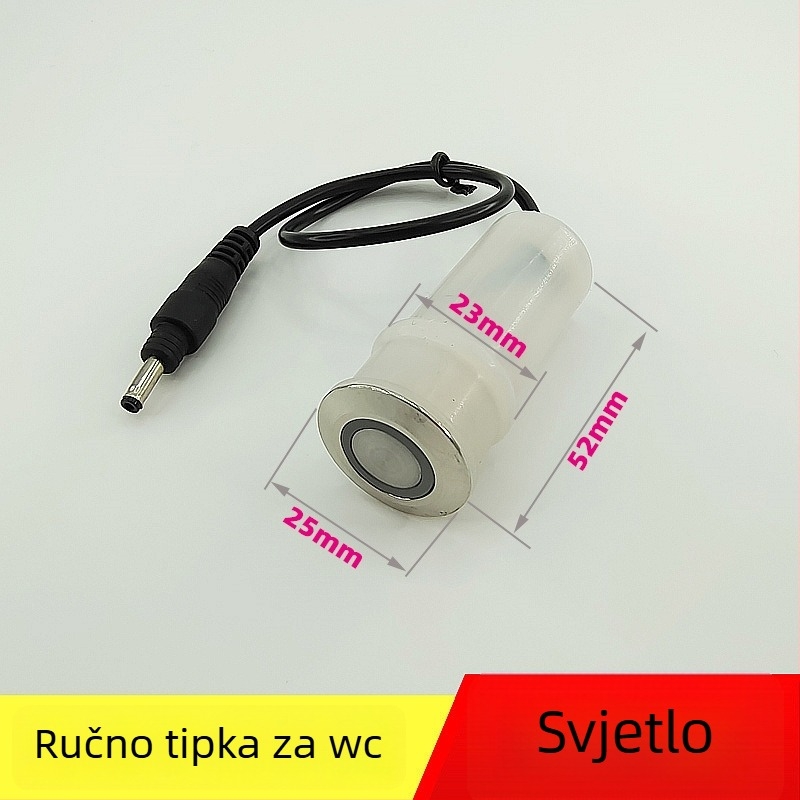 Kontroler pulsnog ventila za WC – PVC, sve-u-jednom ploča, model AC-001, način ispiranja, gumb za ispiranje na vrhu