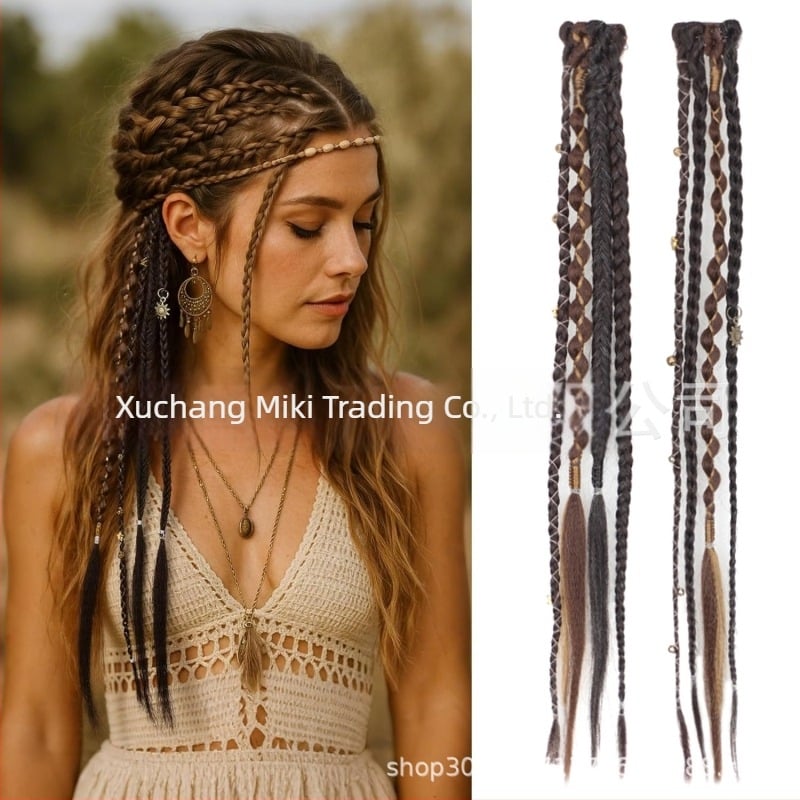 Produžetak kose s pletenicama, marka Aisi, model Bz, žica otporna na visoke temperature, ravna kosa, mehanizam obrade