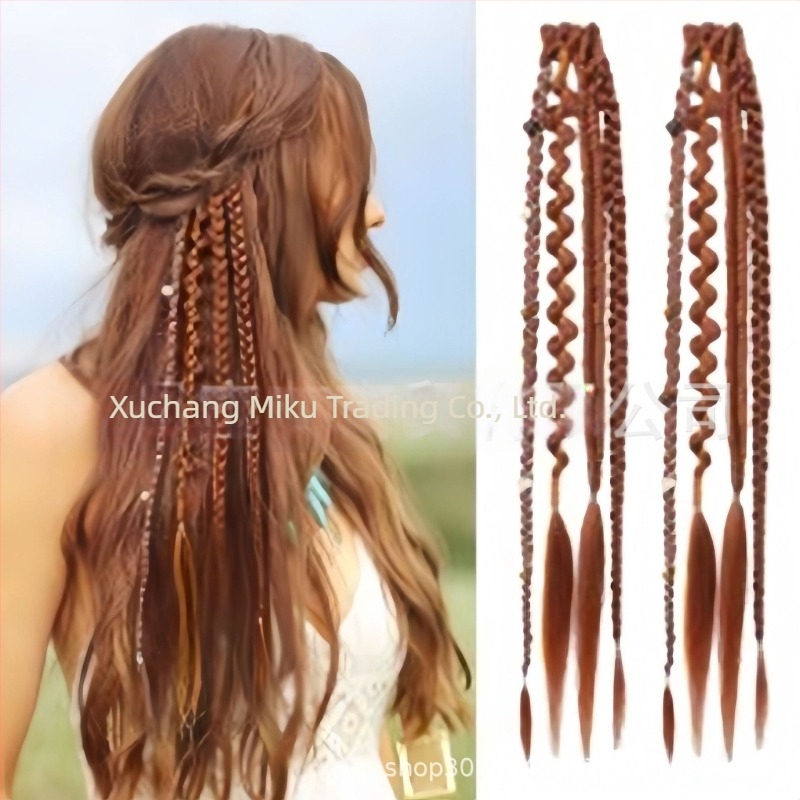 Produžetak kose s pletenicama, marka Aisi, model Bz, žica otporna na visoke temperature, ravna kosa, mehanizam obrade