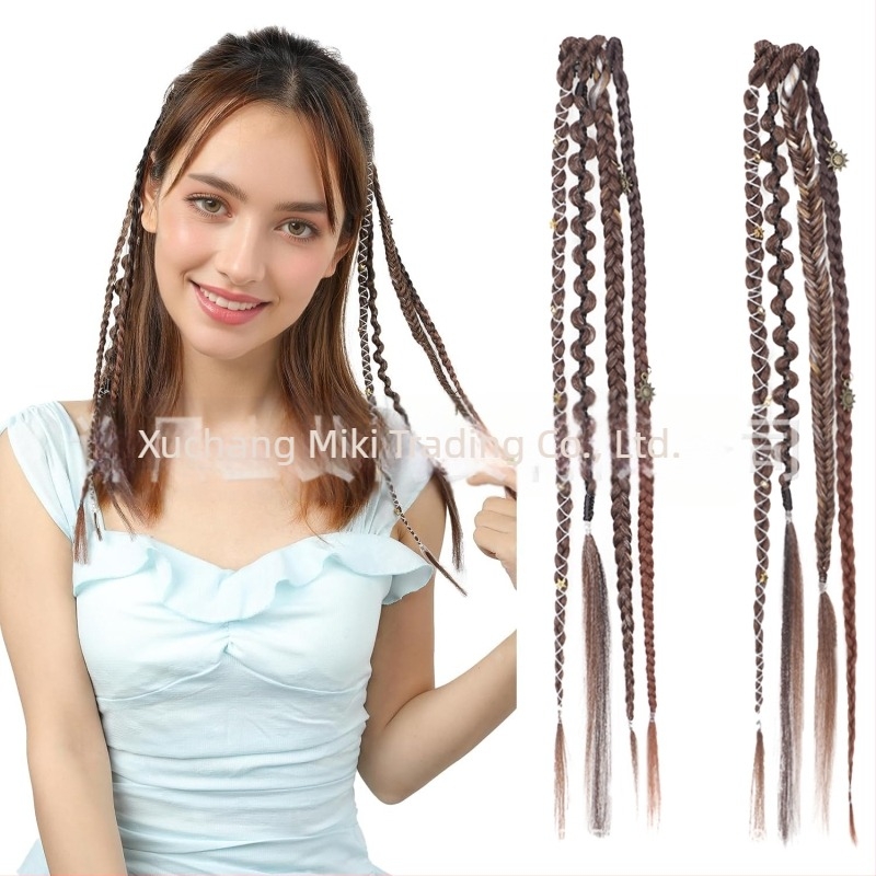 Produžetak kose s pletenicama, marka Aisi, model Bz, žica otporna na visoke temperature, ravna kosa, mehanizam obrade