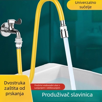 Produžni nastavak za slavinu za kupaonicu, nehrđajući čelik, brzo spajanje, elektroplatirani završni sloj, jednoručno ili dvostruko upravljanje, 0–100°C