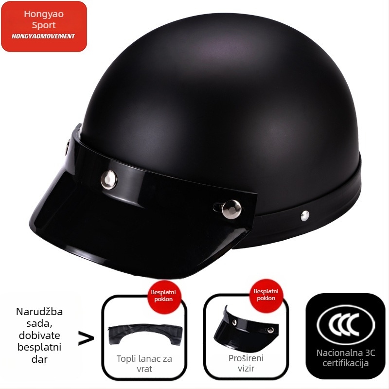 Polu-kaciga za električna vozila, ABS materijal, 3C certifikat, za odrasle, sve sezone