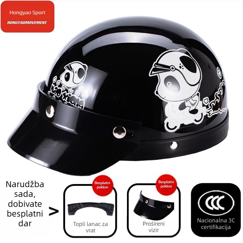 Polu-kaciga za električna vozila, ABS materijal, 3C certifikat, za odrasle, sve sezone